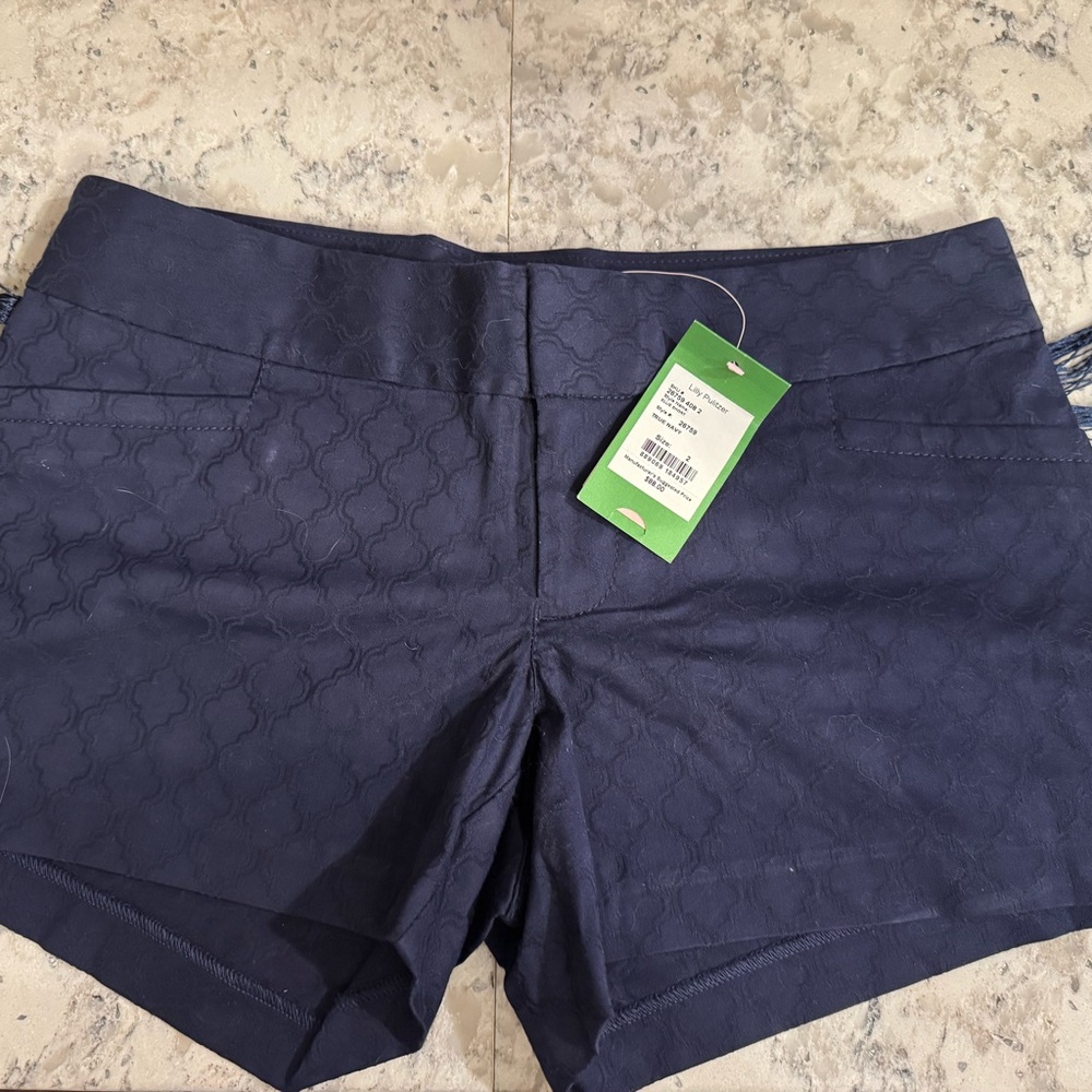 Lilly Pulitzer Navy new fringe Shorts